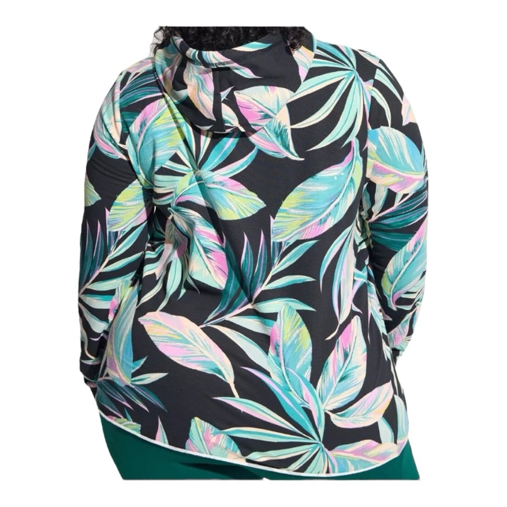 SOLD Torrid Women's Size 3 3X 22-24 Tropical Print Hoodie - Picture 2 of 13